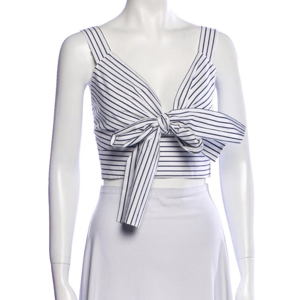 Silvia Tcherassi Striped Tank Top Cropped